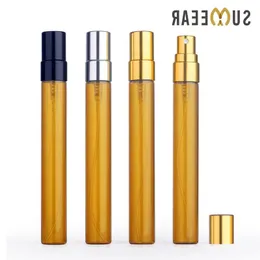 100 피스/로트 10ml 향수 병 빈 스프레이 Amber Atomizer 향수 화장품 용기 여행 Aaxdu