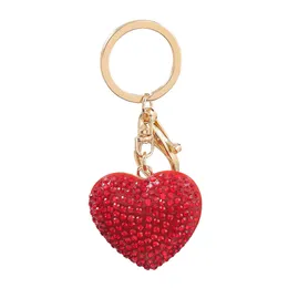 سبيكة أزياء كورية مرصعة الماس Love Love Key Chain Key Ring Ring Lobster Clasp Bendant