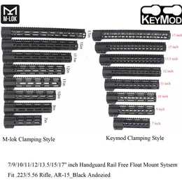 7 9 10 11 12 13 5 15 17 'Дюйм Keymod M-Lok Style Style Rail Rail Picatinny Mount System Black Anodized241Z