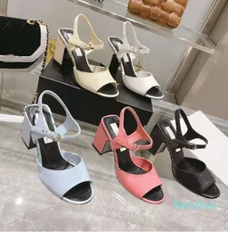 Sandals Designer Sandal Printing Pumps Chunky Heels High Heel Slingback Slide Dress Shoes