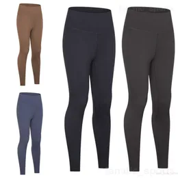 Kvinnor Sport Yogas byxor skinkan lyft träningslängd byxor naken tät jogging lång benen elastisk fitness svettbyxor solid färg