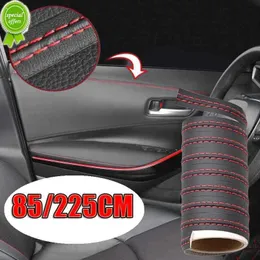 Neue Universal PU Leder Auto Innen DIY Streifen Dekorative Woven Trim Streifen Geflecht Dashboard Aufkleber Auto Schutz