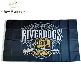 MiLB Charleston RiverDogs Flag 3 5ft 90cm 150cm Polyester Banner decoration flying home & garden Festive gifts1874