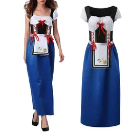 Casual Dresses Women Vintage Clothing Oktoberfest Funny Clothes Strappy Bow Long Dress