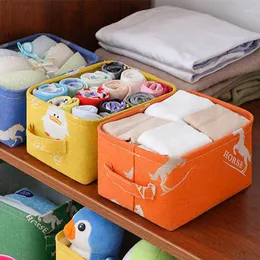 Storage Bags Desktop Box Household Cosmetics Snack Books Sundries Drawer Organizer Dormitory Fabric Basket 02