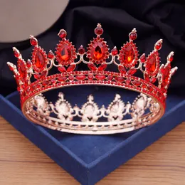 Wedding Hair Jewelry Baroque Gorgeous Crystal Tiara Crowns for Queen Crown Bride Diadem Women Birthday Circle Ornaments 230609