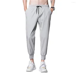 Men's Pants Stylish Casual 3D Cutting Summer Wide Leg Thin Jogging Ice Silk Fast Drying Sports Sportswear