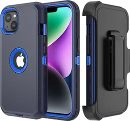 Defender Phone Case For iPhone 15 14 Plus 13 12 11 Pro Max XR XS Max Heavy Duty Shockproof Anti-Drop Belt Clip Holster Kickstand Military Grade Protection Cover
