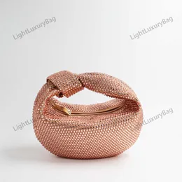 مصمم معقدة Mini Jodie Bags Crystal مجموعة Underarm Hobo Tote Womens Womens Premium Leather Bag Bag Knotted Underarm Arc Mini Handbag 230625