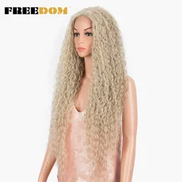 Woman Synthetic Lace Wigs Long Curly Wig 30inch Omber Red Blonde Wig lolita Hair Wigs Heat Resistant Fiber Cosplay Wig 230524