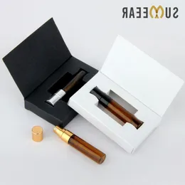 50 Pieces 5ml Amber Bottles mini Perfume Bottle Packaging Boxes With Atomizer Glass Customizable LOGO Jtihe