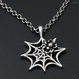 Hänge halsband Youe Shone Spider Web Necklace Alloy Halloween Jewelry Charm