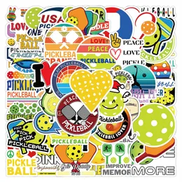 50Pcs Pickleball Stickers Pickleball Sport Graffiti Stickers for DIY Luggage Laptop Skateboard Motorcycle Bicycle Stickers