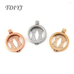 Pendant Necklaces TDIYJ 10Pcs My Coin 33mm Deluxe Stainless Steel Holder Fit For Women Disc
