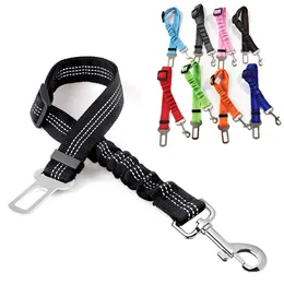 Dog Collars Leashes Pet Supplies Car Seat Belt Leash Vehicle Adjustable Cushioning Elastic Reflective Safety Rope for Cat 230609
