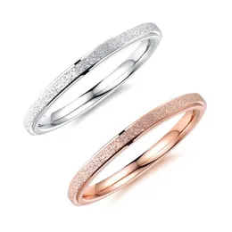 Band Rings Stainless Steel Ring Women Finger Sier Gold Plated Jewelry For Birthday Gift Wedding Drop Delivery Dh7Jn