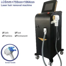 Tre våglängd Diode Laser Hårborttagning Face Salon Machine 755 808 1064 Body Skin Rejuvenation Machines 2 In 1