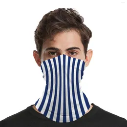 Bandanas Classic Stripes Bandana Navy Lines Print Outdoor Vintage Neckerchief Windproof Streetwear Headgear