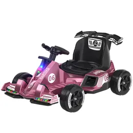 Dual Drive Children's Electric Go-Kart fyrhjulsdriftbil pojkar och flickor baby laddningsbar buggy med fjärrkontrollfordon