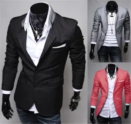 Qnpqyx new Fashion Mens Casual одежда хлопка с длинным рукавом повседневная подсадка стильный костюм Blazer Coats Jackets черный красный серой