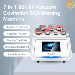 Nyaste 80K RF -kavitation Vakuumbantningsmaskin Förlora vikt kroppsformning Lipo Laser Pads Portable S Form Machine