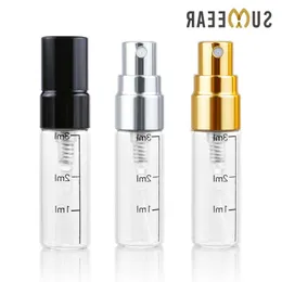 3ml Scale Refillable Mini Perfume Spray Bottle Aluminum Atomizer Portable Travel Cosmetic Container Bottles 100pieces/lot Qfmtj