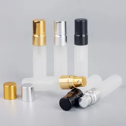 100 peças/lote 5 ml mini frascos de spray de perfume vidro fosco atomizador portátil viagem recipiente cosmético vncpj