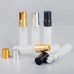 100 Teile/los 5 ml Mini Parfüm Spray Flaschen Froste Glas Zerstäuber Tragbare Reise Kosmetische Behälter Vncpj