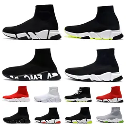 Sapatos de meias de grife masculino Speeds Graffiti Trainers 1.0 2.0 plataforma corredor masculino com cadarço preto branco sapato de meia neon tênis feminino clássico treinador de velocidade tênis casuais