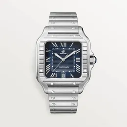 Relógio de movimento automático masculino, pulseira de aço inoxidável, vidro de safira, fivela dobrável, à prova d'água, montre de luxo