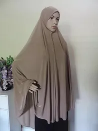 Hijabs H009 Big Size XXL 120*110 cm Muslim Pray Hijab Amira Pull On Scarf Headscarf Islamiska halsdukar Långt översta omslag Turban Caps Bonnet 230609