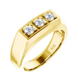 Smycken 18k pris 24k original bröllopsengagemang 5925 sterling silver lab odlad diamantguld pläterade moissanitringar för män
