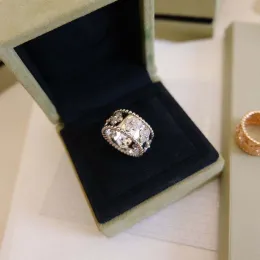 Klassischer Luxus-Cluster-Ring, Schmuck, 925er-Sterlingsilber, schmale Edition, Kaleidoskop-Ring, modisches Geschenk für Damen