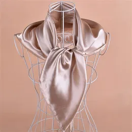 Solid satin royan silk Hijabs Square Scarf Neckscarf scarves 90 90cm 50pc lot #2086298H