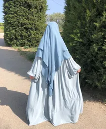 Hijabs Long Khimar Hijab Scarf Wrap 2 Layers Crepe Voile Femme Musulman Muslim Fashion Ramadan Prayer Hijabs Wholesale Islamic Clothing 230609