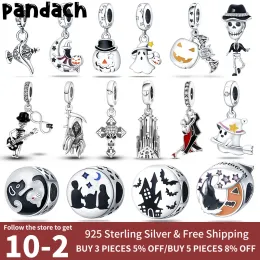 925 Silver för pandora charms smycken pärlor diy pendel kvinnor armband pärlor halloween pumpa rolig charm