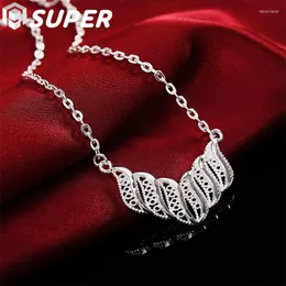 Chains 925 Sterling Silver Zircon 18 Inch Necklace For Women Man Fashion Wedding Party Charm Jewelry