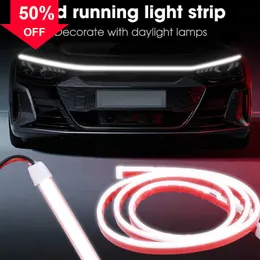 Nuovo cofano dell'automobile Decorazione a LED Scansione dinamica Striscia luminosa di guida Flessibile Car Faro decorativo Striscia Lampade d'atmosfera