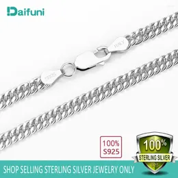 Chains Daifuni 5MM 925 Sterling Silver Cuban Link Chain Necklace For Mens Singer Style Rap Hip-Hop Rock Fashion Fine Jewelry Party Gift