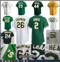 2023 Özel S-4XL 28 Matt Olson Jersey Spor Hayranları Oyuncu Sürüm 26 Chapman 9 Reggie Jackson 24 Rickey Henderson 50 Mike Fiers 2 Khris Davis Beyzbol Formaları