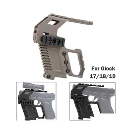 Inne akcesoria taktyczne ABS PISTOL KARBINE ZESTAW MONTWA W PAIN RAIL DO G17 G18 G19 GBB DROP DOBRY 2022 DH0XD2530