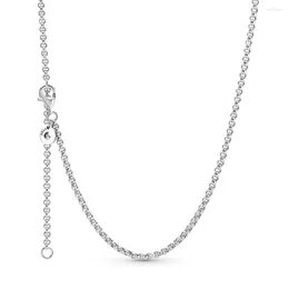 Chains Authentic 925 Sterling Silver Fashion Role Chain Necklace Fit Women Bead Charm Gift DIY Jewelry