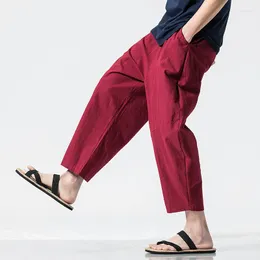 Men's Pants 2023 Chinese Style Harem Jogger Men Cotton Vintage Trousers Casual Lightweight Spring Summermen Radish Leg