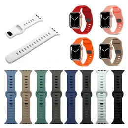 Square Buckle Strap Band Sport Silicone Armband Rands Band Watchband For Apple Watch Series 2 3 4 5 6 7 8 SE Ultra Iwatch 42/44/45/49mm 38/40/41mm