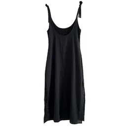 Dresses Apparel Women's Clothing Black strap Slip dress