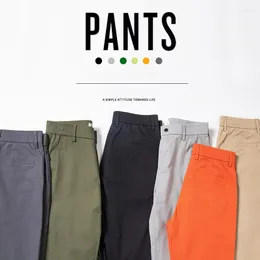 Men's Pants Light Business Summer Cotton Casual Elastic Waist Trousers Home Lightweight Man Chic Appliques Drawstring Orange