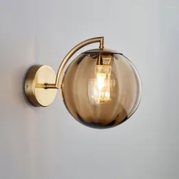 Wall Lamp Colour Glass Ball Lamps Simple Home Decor Lighting Fixture LED Living Room Background Sconce Bedroom Luminaires