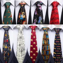 Bow Ties Tailor Smith Pattern Fancy Music Theme Necktie Polyester Printed Suit Dress Funny Casual Party Cravat Accessories