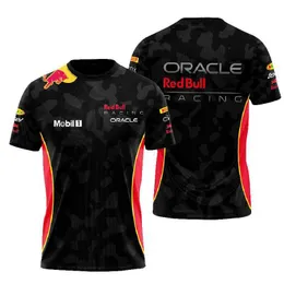 2023 Nieuwe mannen en vrouwen F1 Team T-shirts Oracle Red Animal 3d Gedrukt Sport Shirt Ronde Hals Casual Ademend