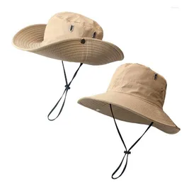 Wide Brim Hats Waterproof Fisherman Hat Women Summer Sun Anti-Uv Protection Camping Hiking Mountaineering Caps Men'S Bucket Outdoor